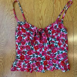 NEW BP by Nordstrom Tie Front Smocked Back Cami. Size XS.  New without tags